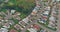 Panoramic view of neighborhood in roofs of houses of residential area houses