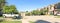 Panoramic view new established neighborhood houess in suburban Dallas, Texas