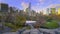 Panoramic view at New York Central park at autumn morning