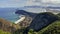 Panoramic view of Niteroi, Rio de Janeiro, Brazil, facing the Atlantic Ocean. Brazilian coast and sea