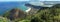 Panoramic view of Niteroi, Rio de Janeiro, Brazil, facing the Atlantic Ocean. Brazilian coast and sea