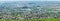 Panoramic view of the Nitra city from Zobor hill, spring time