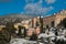 Panoramic view of Nocera Umbra with snow