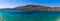 Panoramic view of the northern coast of the island of Crete (Greece)