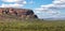 Panoramic view of Nourlangie Rock Burrungkuy from Nawurlandja Lookout. Sacred aboriginal place. Kakadu national park, Northern