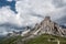 Panoramic view of Nuvolau mountain in the Dolomites