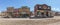 Panoramic view at the Oasys - Mini Hollywood, a Spanish Western-styled theme park, outside Western cowboys scenario, town with