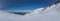 Panoramic view of Ohau snow fields