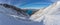 Panoramic view of Ohau snow fields