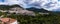 Panoramic view of Ojen, a village of white Andalucian houses that sits in the mountains behind Marbella, Malaga, Spain.