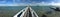Panoramic view of Okahu bay wharf Auckland New Zealand