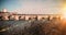 Panoramic view of old bridge in Macon