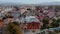 Panoramic view of old city from a aerial view Transcarpathia Uzhhorod Ukraine Europe old town