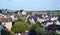 Panoramic view on the old city of Chinon, France