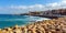 Panoramic view of Old City of Jaffa and Jaffa port at Mediterranean coastline seen from Midron Yaffo Park in Tel Aviv Yafo, Israel