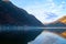 Panoramic view of old historic town Hallstatt, Austria