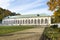 Panoramic view of old orangery in Lazienki park, Warsaw, Poland