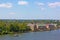 A panoramic view on Old Town Alexandria from the Potomac River in Virginia, USA.