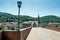 Panoramic view of the old town of Heidelberg with famous Heidelberg Castle