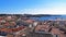 Panoramic view of the old town of Porec from the bell tower of the Euphrasian Basilica - Istria, Croatia / Panoramski pogled