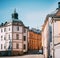 Panoramic view of the Old Town of Stockholm. Birger Jarls tower view.