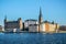 Panoramic view of the Old Town of Stockholm. Birger Jarls tower view.