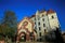 Panoramic view on oldest catholic church of St. John the Baptist in city Lviv, Ukraine