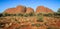 Panoramic view on the olgas domed rocks, Northern Territory, Australia