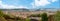 Panoramic view of Olot town from Montsacopa Volcano , Catalunya