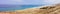 Panoramic view on one of the best beaches in the world Sotavento on the Canary Island Fuerteventura, Spain.