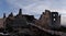 Panoramic view of Oponice castle ruins in Slovakia, central Europe