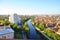 Panoramic view of Oradea and Crisul Repede River