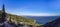 Panoramic view from Orthodox monastery at Mount Athos, Agion Oros Holy Mountain, Chalkidiki