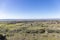 Panoramic view of the outskirts of the majestic and impressive monumental town of Trujillo, Extremadura, Spain