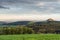 Panoramic view over the autumn volcanic landscape Hegau, Baden-Wuerttemberg, Germany