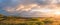 Panoramic view over beautiful sunset over Thingvallavatn lake in Iceland