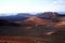 Panoramic view over endless surreal valley on volcanic cones and craters with blurred horizon - Timanfaya NP, Lanzarote