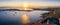 Panoramic view over the lake and nearby beach of Vouliagmeni, Greece