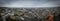 Panoramic view over Leith in Edinburgh from above
