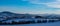 Panoramic view over the Ore Mountains with all mountains in winter Saxony  Germany