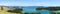 Panoramic view over Otehei Bay and Bay of Islands, New Zealand,