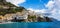 Panoramic view over the picturesque Amalfi