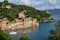 Panoramic view over Portofino, Liguria, Italy