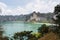 Panoramic view over Railey beach harbour in Krabi province, Thailand