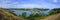 Panoramic view over the River Dart, Dartmouth and Kingswear from above the town, Devon, UK