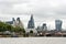 Panoramic view over the river Thames near Blackfriars bridge in London