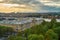 Panoramic view over St. Petersburg, Russia, from St. Isaac Cathedral