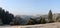 Panoramic view over valley in swabian alb in winter