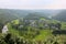 Panoramic view over village in Belgian Ardennes