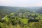 Panoramic view over village in Belgian Ardennes